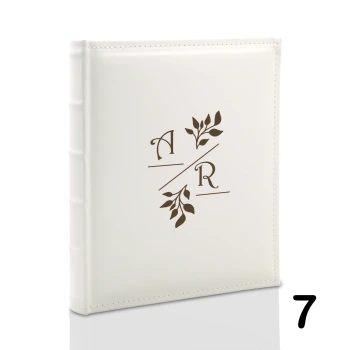 Album ślubny, wklejany, 60 kremowych stron, personalizowany, 12 wzorów